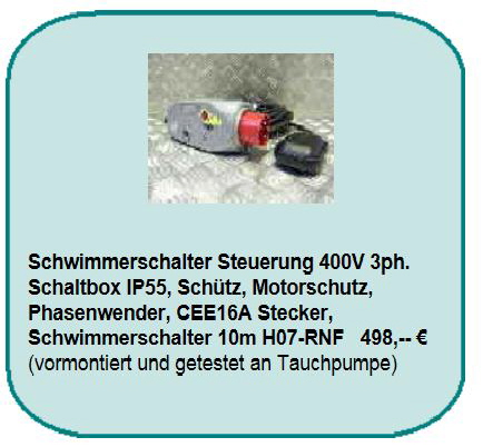 1AA schwimmerschaltersteuerung 400V